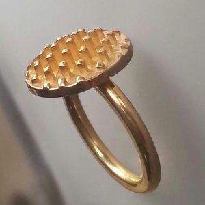 MINIMALIST STYLE RING 18K GOLD DIPPED SZ 7